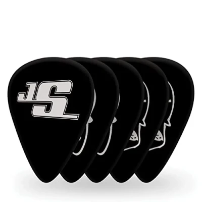 Imagen de Planet Waves 1CBK6 10JS Púa (plata, tamaño grueso, paquete de 10 uds.), color negro