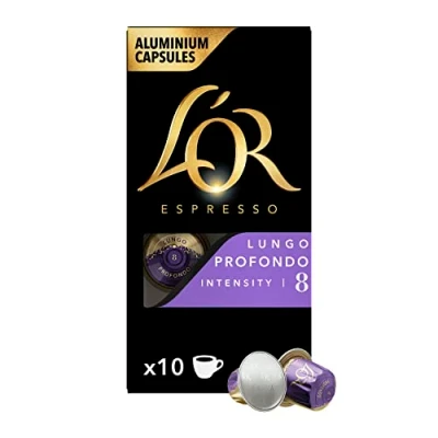 Imagen de L&#039;Or Espresso Café Lungo Profondo Intensité 8 Capsules en Aluminium Compatibles Avec Les Machines Nespresso