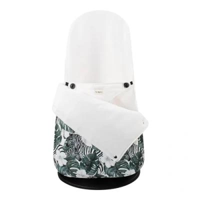 Imagen de JYOKO Kids Funda + Saco de Polar para Hamaca Compatible con Babybjorn Soft, Balance, Bliss, Sustituye Tapicería Original (Zebra)