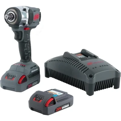 Imagen de Ingersoll Rand Atornillador de Impacto Batería Kit W3131, Herramienta Inalámbrica 3/8&quot; con 20 V, Llave Ligera y Compacta