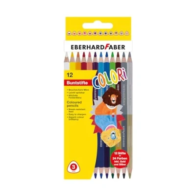 Imagen de Eberhard Faber 514811 Juego de lápices colores Colori, 12 dúo con 24