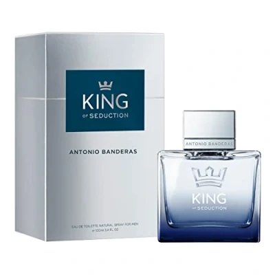 Imagen de BANDERAS Perfumes, King of Seduction, Eau de Toilette para Hombre, Larga duración, Fragancia masculina, intensa y energética, Notas bergamota manzana, Optimo uso diario, 100 ml