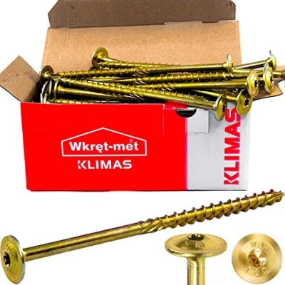 Imagen de Tornillos de cabeza plana para madera Torx 6 x 160 50 unidades