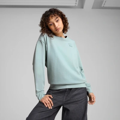 Imagen de Puma Bequemer Crewneck Sudadera, Mujer, Talla: XL, Modern mint