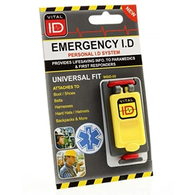 Imagen de BeeSwift WSID05 Etiqueta de identificación emergencia universal (policarbonato)