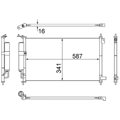 Imagen de MAHLE ORIGINAL AC 559 000S Condensador con junta anular, secador 587 NISSAN: Juke, MICRA 3