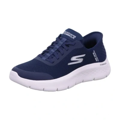 Imagen de Skechers Go Walk Flex Hands Free Slip ins Grand Entry, Zapatillas de deporte para mujer, Azul Marino Blanco, 38 EU Larga