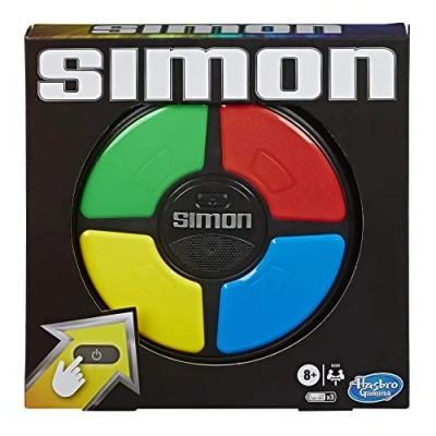 Imagen de Hasbro Simon, Juego de Memoria Electrónico portátil con Sonidos y Luces para Mayores 8 años, Color Surtido