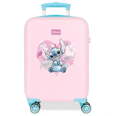 Imagen de Joumma Disney Heart Stitch Maleta de Cabina Rosa 33x50x20 cms Rígido 2 kgs Cierre combinación Lateral ABS 33L Equipaje Mano