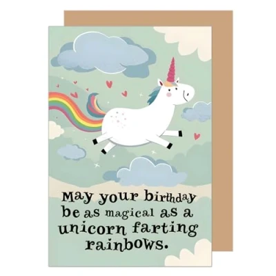 Imagen de Edition Seidel tarjeta de cumpleaños premium con sobre, felicitación, felicitación texto en alemán &quot;Billet&quot;, para cumpleaños, hombre y mujer, niño, unicornio, humor