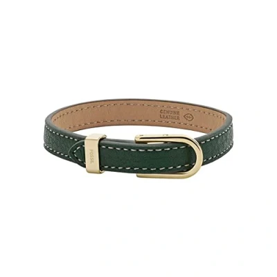 Imagen de Fossil Pulsera Para Mujer Heritage, Longitud: 219mm, Ancho: 10mm De Cuero Verde, JF04231710