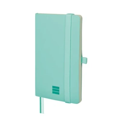 Imagen de Finocam Cuaderno Nexo Tapa Blanda Liso Turquesa Pequeño de Hojas Microperforadas Bolsillo y Portabolígrafo 72 Hojas,Ideal para Escribir Dibujar