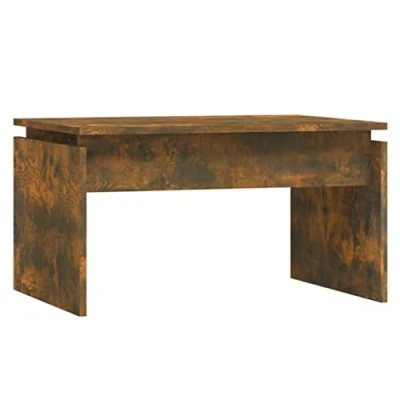 Imagen de vidaXL Mesa de Centro Mueble Mesita Auxiliar Almacenamiento Café Salón Sala Estar Comedor Cocina Hogar Madera Contrachapada Roble Ahumado