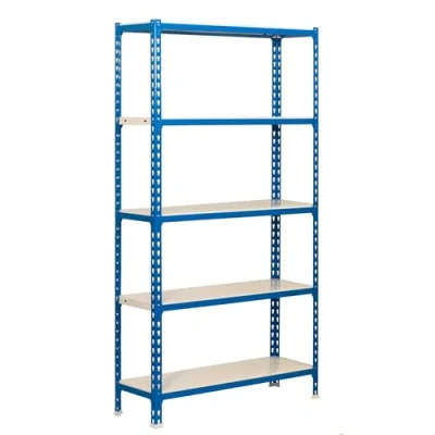 Imagen de SimonRack Estanteria Metalica, 5 Baldas Ajustables, 180 kg de Punto Flexión, 1800x800x300 mm, Estantería Almacenaje, Sin tornillos, Azul/Blanco Simonclick