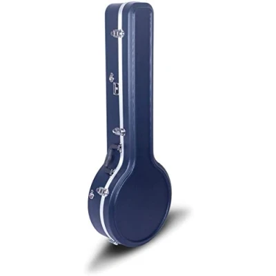 Imagen de Crossrock Carcasa rígida moldeada ABS para resonador de 5 cuerdas, Gibson Tenor Banjo, Backpack Style(CRA861BJBL)