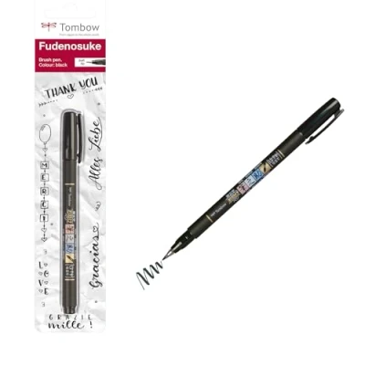 Imagen de Tombow WS BS Fudenosuke Pluma escobilla, punta blanda, tinta negra