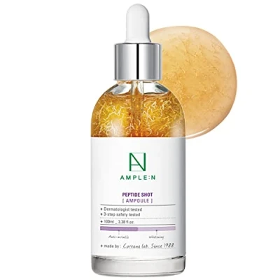 Imagen de Coreana AMPLE:N Ampolla de inyección péptidos 3.38 fl.oz.(100 ml) Suero reafirmante facial antiarrugas y antienvejecimiento definitivo, potenciador tri péptidos,cuidado la piel rejuvenecedor
