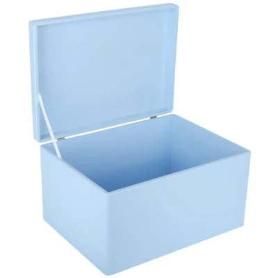 Imagen de Creative DECO XXL Azul Grande Caja Madera Decorativa Almacenaje 40 x 30 24 cm (+/ 1cm) con Tapa Cofre Decorar Regalo Decoupage Navidad Juguetes, Documentos, Objetos de Valor, Herramientas