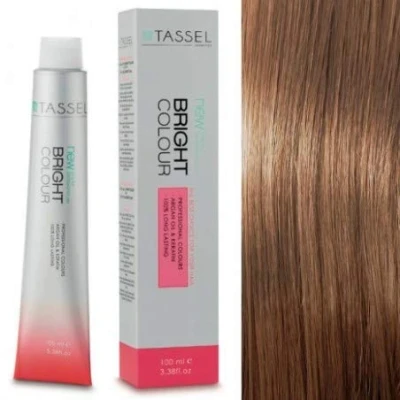 Imagen de 7.32 Rubio medio beige Tinte con Aceite de Argán y Queratina 100 ml Tassel