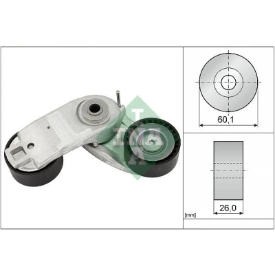 Imagen de INA 534 0937 10 Tensor de Correa Revisar/sustituir poleas libres del alternador