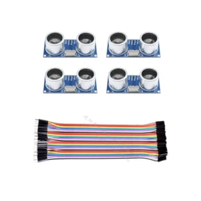 Imagen de 8 módulos ultrasónicos compatibles con HC SR04, sensor de distancia módulo ultrasónico, compatible Arduino UNO, robot, XBee, ZigBee, etc.