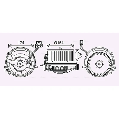 Imagen de PRASCO VN8399 Motor eléctrico, ventilador habitáculo 12 SKODA: Octavia 3 Combi