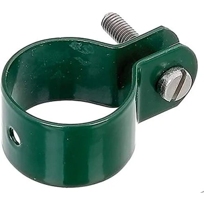 Imagen de Alberts 855369 abrazadera para traviesas, Galvanizada, recubrimiento plástico verde, Ø de la 48 mm, Juego 5