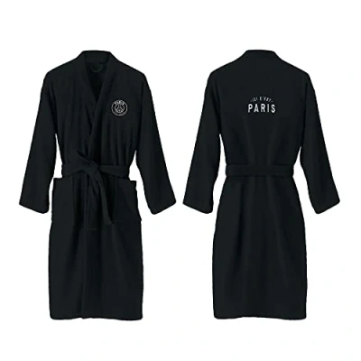 Imagen de CTI PSG Premium Albornoz para adulto (talla S, 100% algodón, Oeko Tex Negro, Negro , S