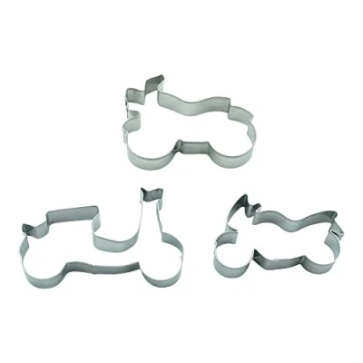 Imagen de BekkiB Juego de 3 cortadores galletas &quot;Motocicleta&quot; 2 moldes para moto y 1 scooter Fabricado en acero inoxidable apto lavavajillas 880625