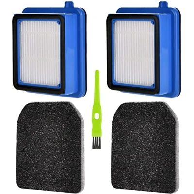 Imagen de Accesorios de filtro para AEG QX6 QX7 QX8 2 ASKW1, repuesto ASKW1 con filtros premotor, higiénicos lavables, 1 cepillo limpieza