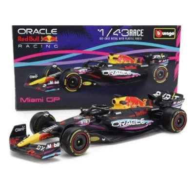 Imagen de F1 Red Bull RB19 Formula 1 2023 Miami GP, Max Verstappen 1, modelo de coche DieCast, escala 1/43, 12 cm, BBurago 38082