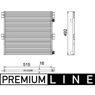 Imagen de Condensador, aire acondicionado MAHLE ORIGINAL AC 125 000P