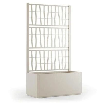 Imagen de Jardinera Ethica rectangular 80 cm con enrejado de tiza