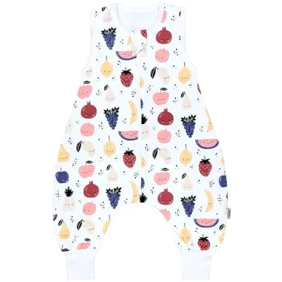 Imagen de TupTam Saco de Dormir Bebé con Piernas Verano 0.5 TOG, Algodón OEKO TEX, Helado Frutas Sol Arcoiris Flor, 92 98