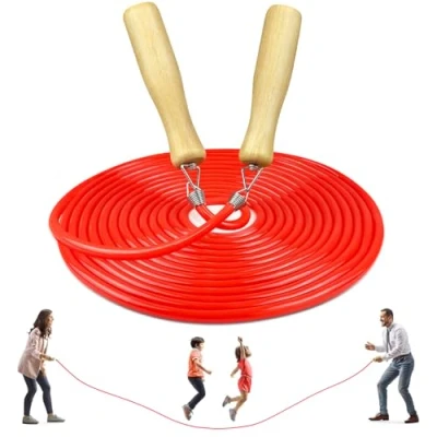 Imagen de Grupos Saltar Cuerda, Salto Cuerda Multijugador, El mejor equipo Longitud para Deportes Escolares Actividades Aire Libre 5 Metros 7 10 (C Mod. Rojo, 10M)