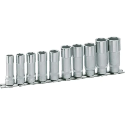 Imagen de Hazet 880lg/10h serie di chiavi a bussola esagonali, argento, attacco quadro, cavo, 10 mm 3/8 pollice