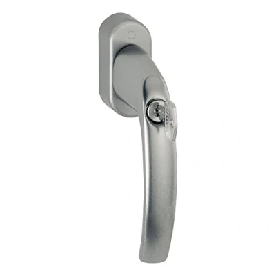 Imagen de Hoppe Atlanta Manilla para ventana con Sper rzyli Nel, efecto acero inoxidable sperrbar Llave cuadradillo, 1 pieza, 10763941