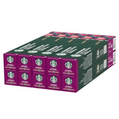 Imagen de STARBUCKS Caffè Verona de Nespresso, Cápsulas Café Tueste Intenso 10 x (100 Cápsulas)