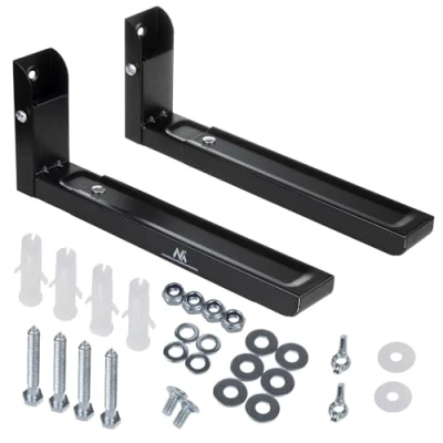 Imagen de Maclean MC 915 B Universal Mikrowellenhalterung Schwarz, Acero, Negro