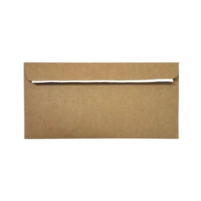 Imagen de Netuno 50 sobres largos de color marrón DL 110x220 mm 120g Design Eko Kraft solapa recta autoadhesiva sin ventana reciclados ecológicos para invitaciones tarjetas facturas Navidad boda folleto vales