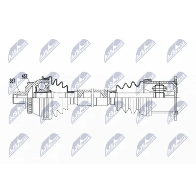 Imagen de NTY NPW AU 006 Árbol de transmisión AUDI: A4 B7 Avant, B6/B7 Cabrio, B6 Berlina, SEAT: Exeo Berlina norauto, oscaro, mister auto
