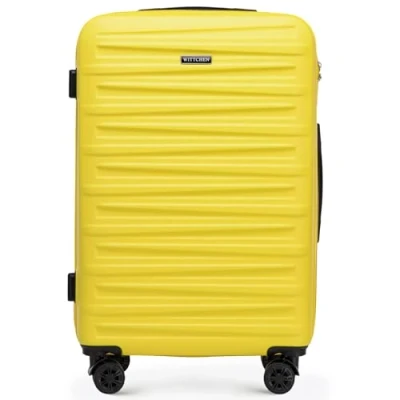 Imagen de WITTCHEN Skyspeed Line Maleta Mediana rígida ABS con Ruedas Trolley de Viaje Cerradura combinación Asa telescópica 4 Amarillo
