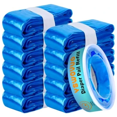 Imagen de YSWOVUO 12 unidades de cartuchos recambio para pañales con caja, lámina cubos compatibles Tommee Tippee, Angelcare, cubo octogonal, LitterLocker