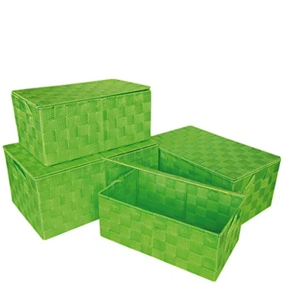 Imagen de Laroom Juego 4 cestas, Verde, Unidades