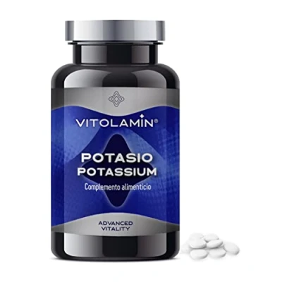 Imagen de Citrato de potasio Puro VITOLAMIN® 180 tabletas vegetarianas alta potencia 379 mg Suplemento 100% natural Ideal para deportistas Sistemas muscular y nervioso
