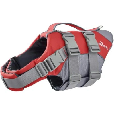 Imagen de HUNTER Moss Chaleco Salvavidas para Perros con asa, Reflectante, Talla M, Color Rojo
