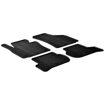 Imagen de Gledring 0311 Juego de alfombrillas suelo Caucho delante y detrás 4 negro 750mm 550mm SEAT: Leon II Hatchback