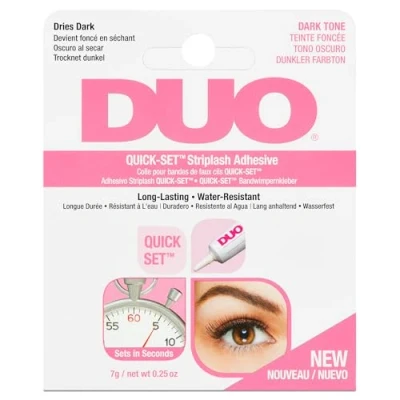 Imagen de ARDELL DUO Pegamento para pestañas (7 g), color negro con fórmula de secado rápido, adhesivo rápido postizas, agarre extra fuerte y resistente al agua, Quickset Lash Adhesive