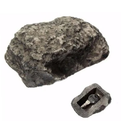 Imagen de Lokatall Key Hider Soporte para llaves de resina, caja almacenamiento resina oculta, funda secreta repuesto exteriores, jardín, patio,