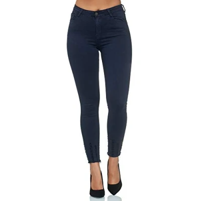 Imagen de Elara Vaqueros Mujer Cintura Alta Push Up Skinny Fit Chunkyrayan Azul 1577 85 Blau 34 (XS)